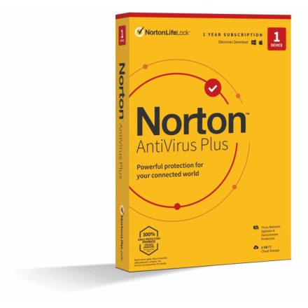NortonLifeLock Norton AntiVirus Plus 2GB 1 felhasználó 1 eszköz 1 év licence