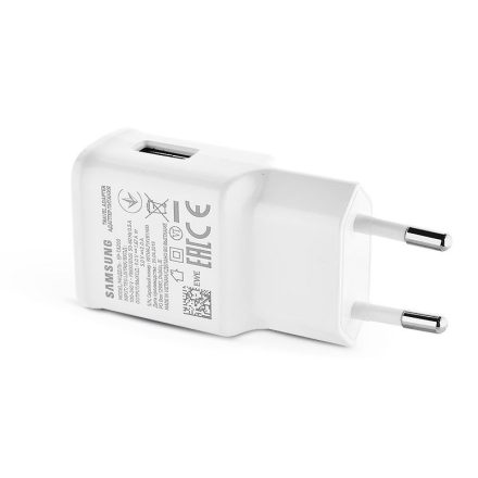 Samsung gyári USB hálózati töltő adapter - 5V/2A fehér ECO csomagolás (EP-TA200EWE)