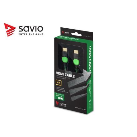 Savio GCL-06 HDMI kábel 3m, zöld, XBOX