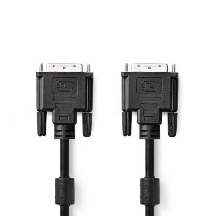 Nedis DVI kábel, DVI-D 24+1 érintkezős dugasz-DVI-D 24+1 érintkezős dugasz, 2560x1600, 2.00 m, fekete