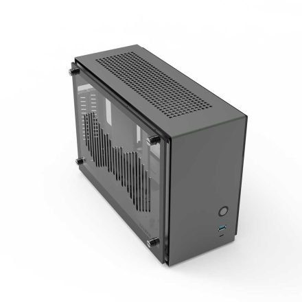 Zalman M2 mini_Gray táp nélküli ablakos Mini-ITX ház szürke