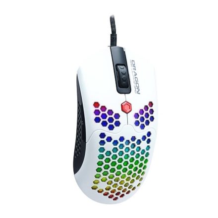 Dragon War G25-WH PHOENIX Honeycomb Gaming egér fehér (ELE-G25-WH)