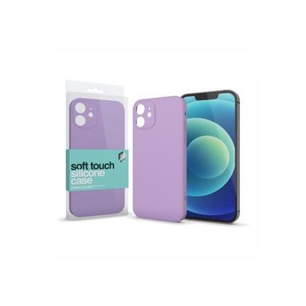 Xpro Soft Touch Silicone Case Slim Apple Iphone 12 készülékhez Lila tok