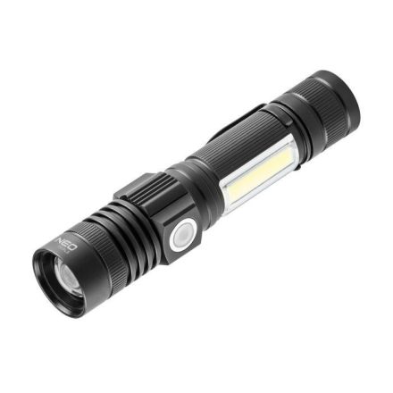 Neo Tools 99-033 Zseblámpa tölthető 2 funkciós USB 800lm CREE T6 LED 10W