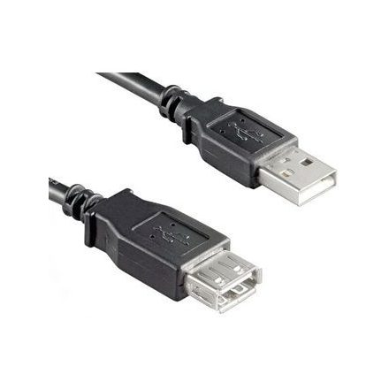 Goobay USB A M/F adatkábel hosszabbító 0,3m, fekete (68622)
