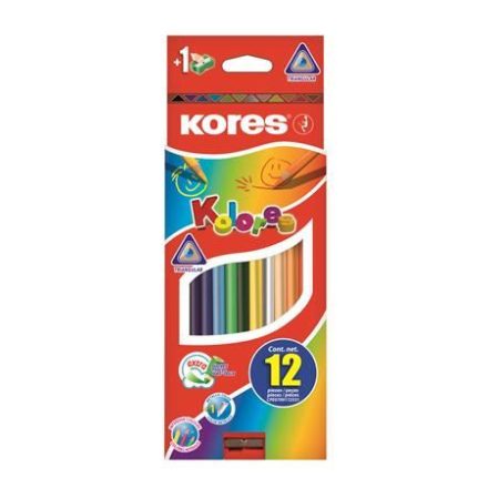 Kores Triangular színes ceruza készlet 12 különböző szín (93312)
