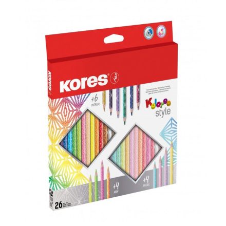 Kores Kolores Style színes ceruza készlet 26 különböző szín (93320)