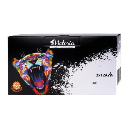 Victoria Q2612A lézertoner fekete 2x4k (TOHP2612HVEC)