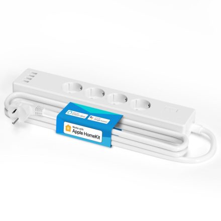 Meross MSS425FHK(EU) Smart Wi-Fi Surge Protector okos eleosztó 4 dugalj + 4 USB