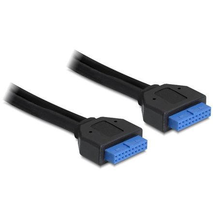 Delock 83124 20 tűs alaplapi USB 3.0 anya - anya kábel 45cm fekete