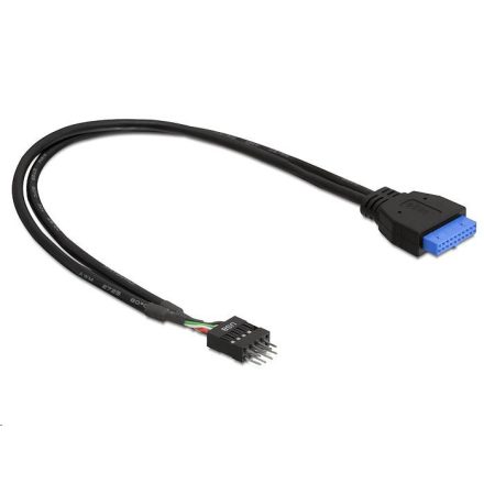 Delock 83791 20 tűs alaplapi USB 3.0 anya - 8 tűs alaplapi USB 2.0 apa kábel 45cm fekete