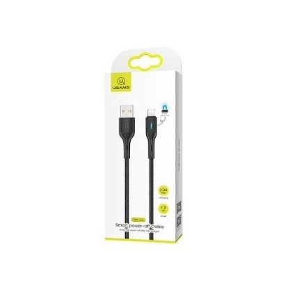 Usams SJ425USB01 Lightning okostöltő és adatkábel 1,2m fekete (1337676)