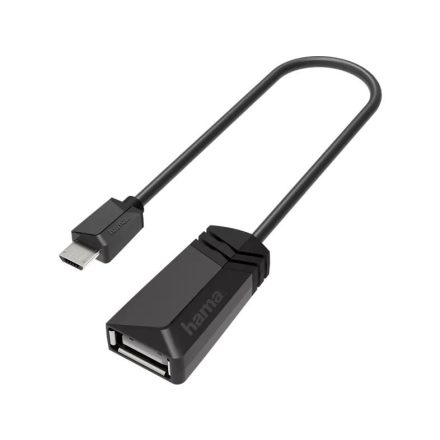 Hama Micro USB OTG adapter kábel 0,25 m fekete (200308)