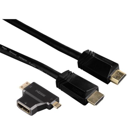 Hama TL High Speed HDMI kábel 1.5m fekete + adapter (122227)