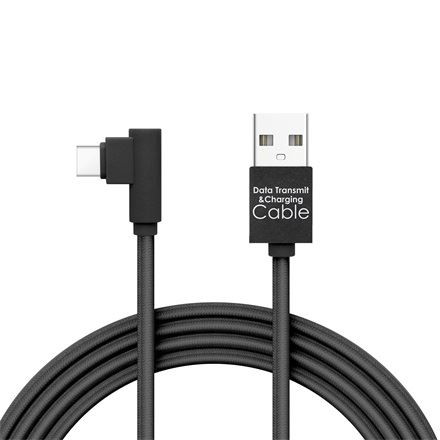 Delight USB-C töltőkábel 2m, fekete (55444C-BK)