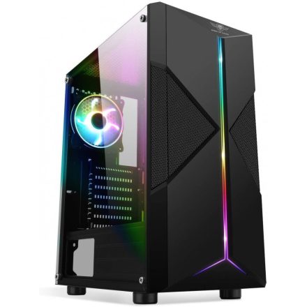 Spirit Of Gamer Clone 3 RGB táp nélküli ablakos ház fekete (8001RA)