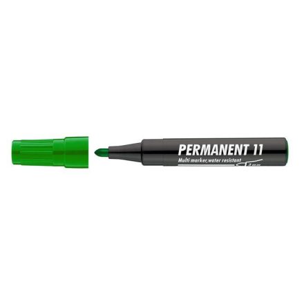 Alkoholos marker, 1-3 mm, kúpos, ICO "Permanent 11", zöld (TICP11Z)