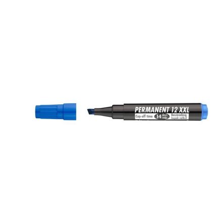 Alkoholos marker, 1-4 mm, vágott, ICO "Permanent 12 XXL", kék (TICP12XK)