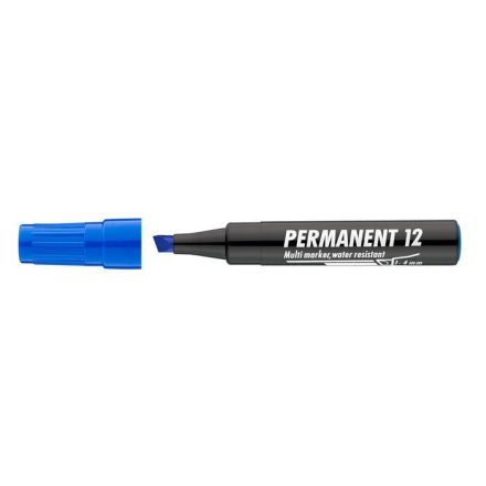 Alkoholos marker, 1-4 mm, vágott, ICO "Permanent 12", kék (TICP12K)