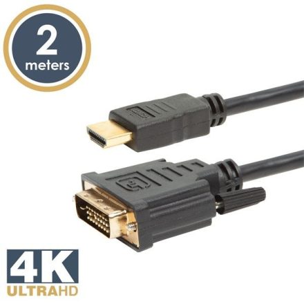 Delight DVI-D - HDMI kábel 2m (20380)