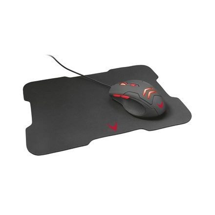 OMEGA VSETMPX4 optikai gamer egér + egérpad fekete