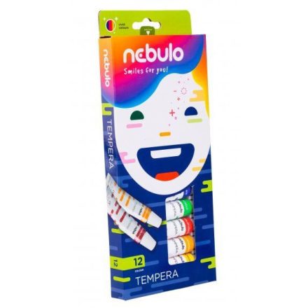 Nebulo tempera készlet 12 színes, 12 ml-es (NTF-12-12)