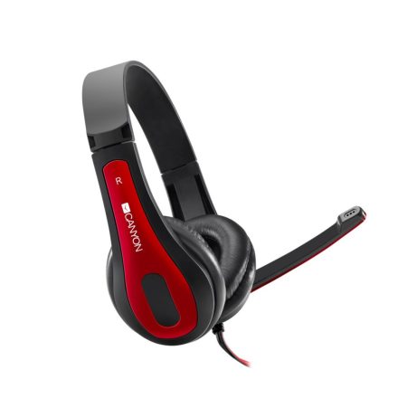 Canyon CNS-CHSC1BR PC Headset fekete-piros