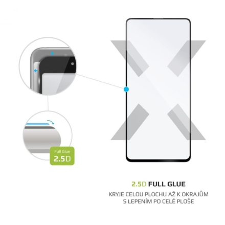 FIXED Full-Cover Samsung Galaxy A52 edzett üveg kijelzővédő fekete kerettel (FIXGFA-627-BK)