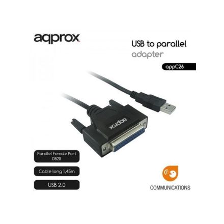 Approx USB2.0 -> parallel DB25 kábel (APPC26)