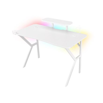 Natec Genesis Holm 320 RGB gaming asztal fehér (NDS-1802)