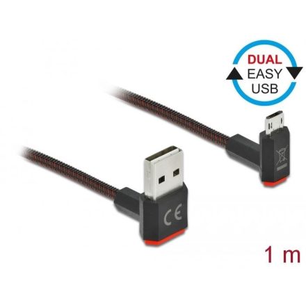 Delock 85266 USB-A -> USB micro-B kábel 1m fekete