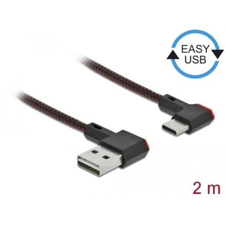 Delock 85283 USB-A -> USB-C kábel 2m fekete