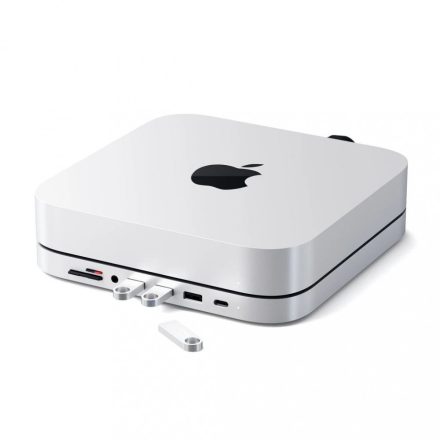 Satechi USB-C aluminium állvány és Hub Mac Mini-hez ezüst színű (ST-ABHFS)