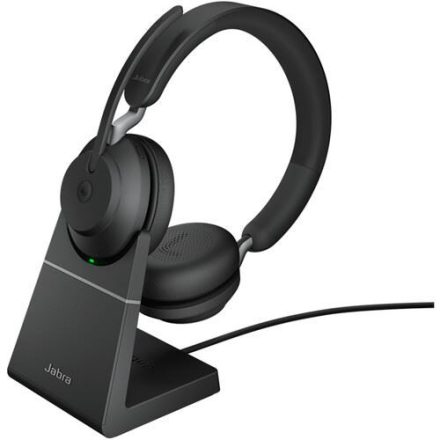 Jabra Evolve2 65 MS vezeték nélküli sztereó headset + állvány fekete (26599-999-989)