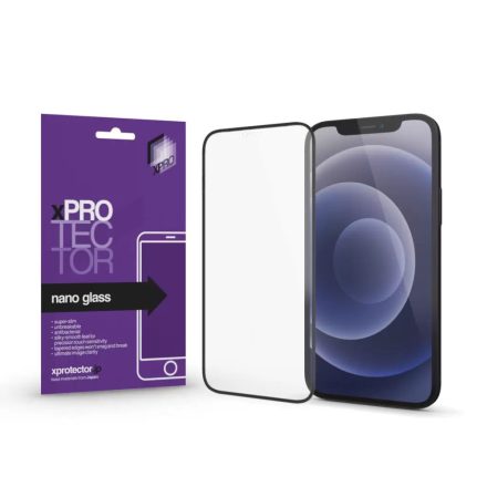 Xpro Apple iPhone 13/13 Pro Nano Glass kijelzővédő fekete kerettel (124063)