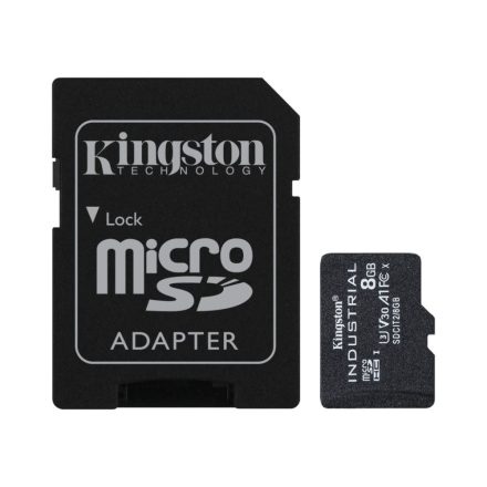 8GB microSDHC Kingston Industrial Temperature U3 V30 A1 + adapter (SDCIT2/8GB)