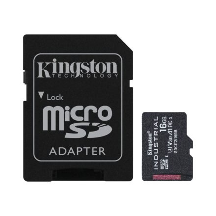 16GB microSDHC Kingston Industrial Temperature U3 V30 A1 + adapter (SDCIT2/16GB)