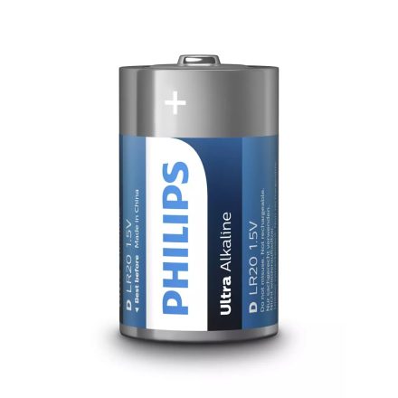 Philips Ultra Alkaline D/LR20 elem 2db (LR20E2B/10)