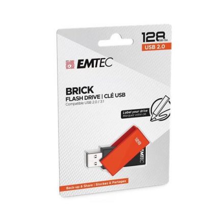 Pen Drive 128GB Emtec (C350) Brick 2.0 USB 2.0 narancssárga (ECMMD128GC352)