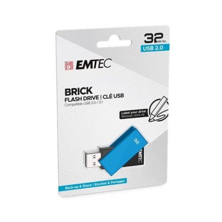 Pen Drive 32GB Emtec (C350) Brick 2.0 USB 2.0 kék (ECMMD32GC352)