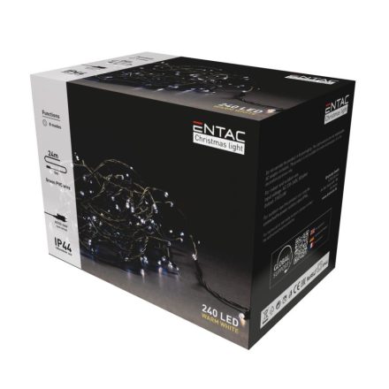 Entac Christmas IP44 240 LED fényfüzér WW 24m (ECL-240-WW)