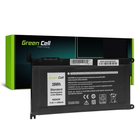 Green Cell akkumulátor WDX0R WDXOR Dell Inspiron 11.4V 3400mAh (DE150)