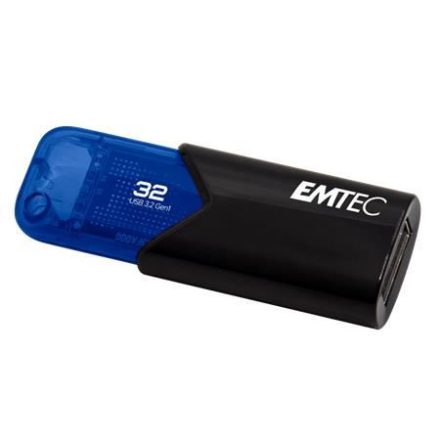 Pen Drive 32GB Emtec B110 Click Easy 3.2 USB 3.2 fekete-kék (ECMMD32GB113)