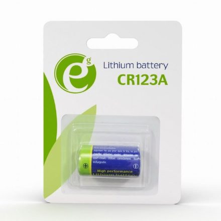 Gembird Energenie Lithium CR123 battery 3V blister fotóelem (EG-BA-CR123-01)