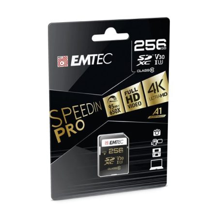 256GB microSDXC Emtec SpeedIN Pro UHS-I U3 V30 + adapter (ECMSD256GXC10SP)