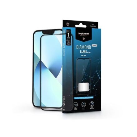 MyScreen Protector Diamond Glass Lite Edge2.5D Full Glue Apple iPhone 13 Mini edzett üveg kijelzővédő fekete kerettel (LA-1967)