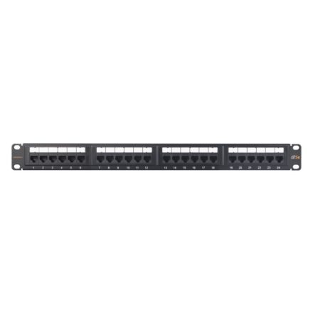 Nikomax UTP patch panel cat.5e 24 port 19" 1U (NMC-RP24UD2-ES-1U-BK)