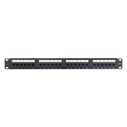 Nikomax UTP patch panel cat.6 24 port 19" 1U (NMC-RP24UE2-ES-1U-BK)