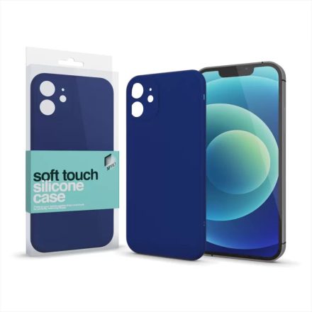 Xpro Soft Touch Silicone Case Slim Apple iPhone 13 Mini készülékhez, sötétékék (124682)