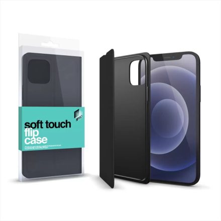 Xpro Soft Touch Flip Case Apple iPhone Xs Max készülékhez, fekete (123273)